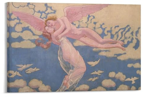 YOOSONG Poster mit französischen Symbolisten, Maurice Denis, das Team mit Amor Psyche, Poster, Kunstdruck, Wandfoto, Malerei, Poster, Hängebild, Familiendekoration, 30 x 45 cm