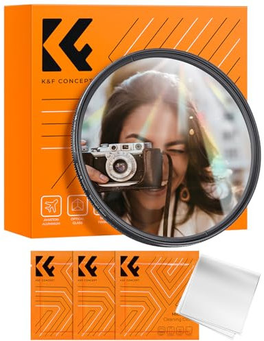 K&F Concept Nano B-Serie Prisma Filter 62mm Buntes Sternenlicht Gebürstet Anamorphe Filter