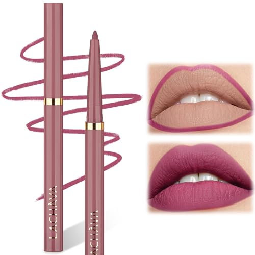 12 Colors Waterproof Nude Lip Liners Pencil - Matte Lip Liner Stain Long Lasting and Waterproof Lip Liner Pencil Non-Stick Cup for All Skin Types (#07, 7.3g)