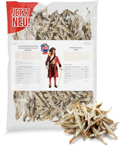 Goldband Selar Original 1kg - Fisch Jerky I High Protein I Snacks I Trockenfisch Omega 3 I Beef Jerky, Trockenfleisch & Chips Snack (Sardelle - Original, SPARPACK 1KG)
