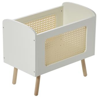 VERTBAUDET Babypuppenbett aus Holz und Zaun ADELLEBLANTU