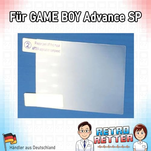 RetroRetter 2x Display Schutzfolie für GameBoy Advance SP/GBA SP Bildschirm Folie