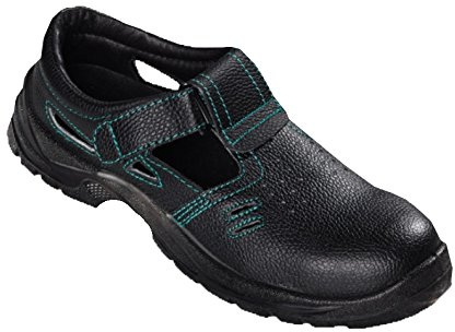 teXXor® S1-Sicherheitsklettsandale GAP, schwarz/grün, Gr. 40
