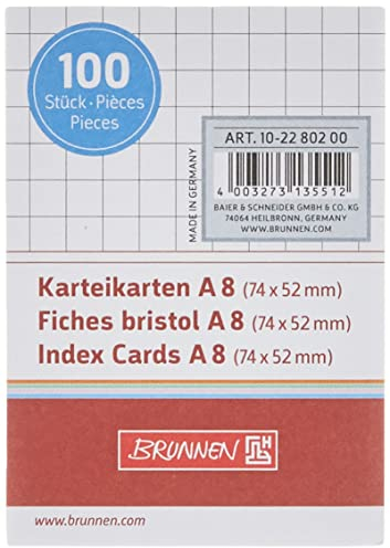 Brunnen Karteikarte A8 kar ws 100St