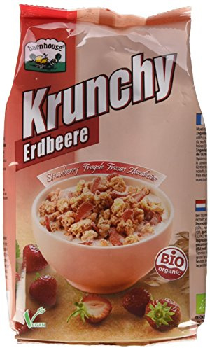 Barnhouse Krunchy Erdbeer, 3er Pack (3 x 375 g Karton) - Bio