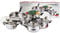Prima 12pc Cookware Set, Stainless Steel, Silver, Variety Pack