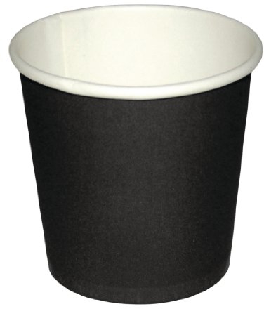 Fiesta Green Recyclable Espresso Cups Single Wall 112 ml / 4 oz (Pack of 1000), Black, Renewable Paperboard, Lids Sold Separately, GF018