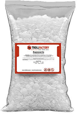TFC Troll Factory Rapswachs 1 kg Kerzenwachs vegan Kerzen gießen Kerzen selber machen Naturbasis TOP Wachs Pastillen Perlen
