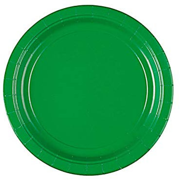 Horror-Shop Paper plate green 8 pcs.