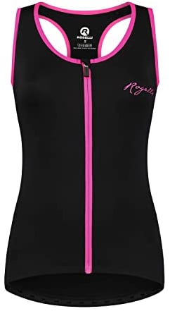 Rogelli Abbey Radtrikot Damen - Armellosen Fahrradtrikot - Schwarz/Rosa - Größe M