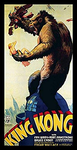 BUY ART FOR LESS buyartforless Filmposter King Kong, gerahmt, 45,7 x 22,9 cm
