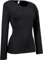 Conta Thermo Langarm Shirt, Longshirt mit natürlicher Baumwolle, wärmende Unterwäsche für Damen, Rundhalsausschnitt, Damenbekleidung, in Farbe Schwarz Melange, Größen: 36/XS - 50/4XL