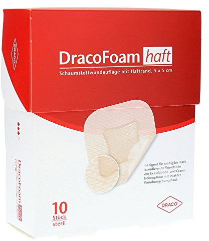 DRACOFOAM Haft Schaumstoff Wundaufl.5x5 cm 10 St