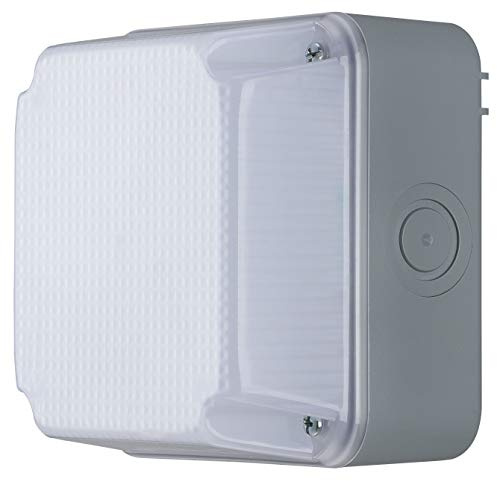 Luceco LED Storm Outdoor Bulkhead Light, 11.5 x 11.5 cm, 4.5 W, 4000K Colour Temperature, White Plastic