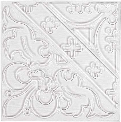 Rayher 36095000 Relief-Eingießplatte Ornament, 11 x 11 cm, für plastische Muster in Gießobjekten, Durchsichtig