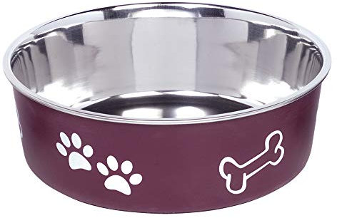 Nobby Fusion Stainless Steel Bowl 20 cm 1.80 Litres Non-Slip Red