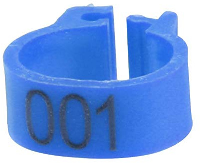 Sheens Bague pour Poule, 100pcs / bagues Oiseau bagues Bague pour Pigeon volaille en Plastique Anneau à Pince pour Poussins d'oiseaux Canards pouletBleu