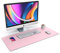 CSL Tischunterlage Schreibtischunterlage 90 x 40cm - Premium PU-Leder Schreibunterlage - zusätzliche Anti Rutsch Beschichtung - wasserdicht - XXL Mauspad für Büro u Home Office 900x400 mm Rosa
