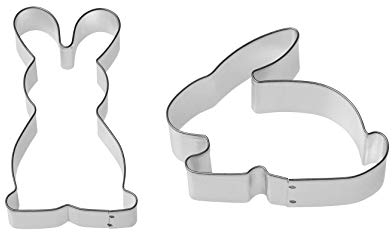 Kaiser Ausstechform Hase, Frühling Premium Qualität, aus rostfreiem Edelstahl, leichtes präzises, Ausstechen sichere, angenehme Handhabung (2-TLG. Osterset Henry und Henriette)