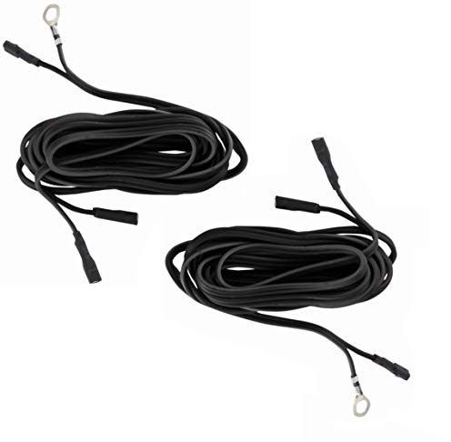 P4B | Fahrrad Beleuchtung Doppelkabel SET mit 2 Stück | Isolierte Kabelschuhe | Länge = ca. 2200 mm pro Doppelkabel (B) 3x Kabelschuhe)