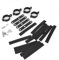 Qiilu Ensemble de support de de phare de fourche de moto, pince de de fourche de support de phare de moto universel noir(51-60mm)