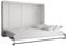 KRYSPOL Bett im Schrank Home, Ebenen, Schlafzimmer, Jugenzimmer, Modern Design (Weiß matt + Weiß matt, 160 x 200 cm)