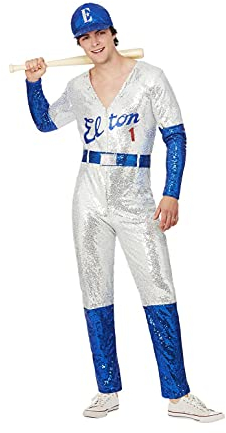 Smiffys Elton John Deluxe Sequin Baseball Costume