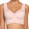 WOWENY Wireless Bras for Women Sleep Bra Lace Bralette Crop Top Comfort Bra Tops Full Coverage Thin Soft Bras Bustier (Pink, M)