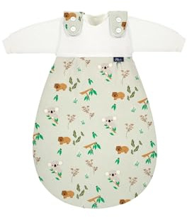 Alvi Baby-Mäxchen 3-teilig Bio-Baumwolle Baby Schlafsack Set, 2.5 TOG, Sommer- und Winterschlafsack, mitwachsendes Schlafsystem aus Baumwolle Koalas World - Grün