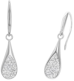 Amor Ohrhänger Edelstahl Damen Ohrschmuck, mit Zirkonia synth., 2,8 cm, Silber, Kommt in Schmuck Geschenk Box, 2022607