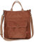 Etercycle Sac à bandoulière, sac fourre-tout en velours côtelé pour femme, sac à main décontracté de grande capacité, sac de courses avec fermeture éclair et poche, marron, L, Fourre-tout