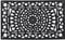 Relaxdays Fußmatte Gummi, 45 x 75 cm, rutschfest, wetterfest, Fußabtreter Ornamente, Indoor & Outdoor, Türmatte, schwarz