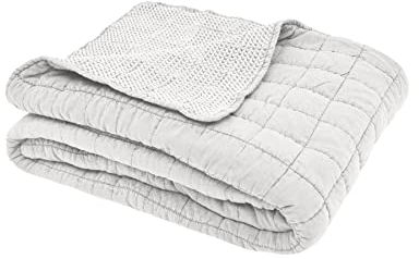 Sleepdown Manta Acolchada para sofá Cama, súper Suave, cálida y acogedora, de Lujo, Color Natural, 200 x 150 cm