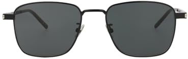 SAINT LAURENT Unisex SL 529-001 52 Metal Sunglasses, Black-Black-Black