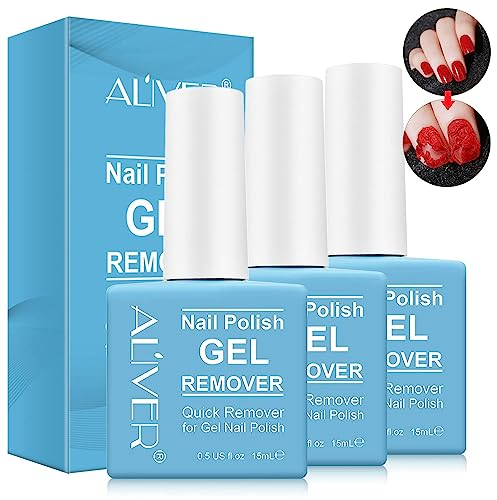 Solvente per Smalto 3 pacchi, Professionale Gel Remover per Smalto, Rimuove Facilmente e Rapidamente lo Smalto per Unghie, Non fa Male alle Unghie, Non c'è Bisogno di Pellicola, Ammollo o Avvolgimento