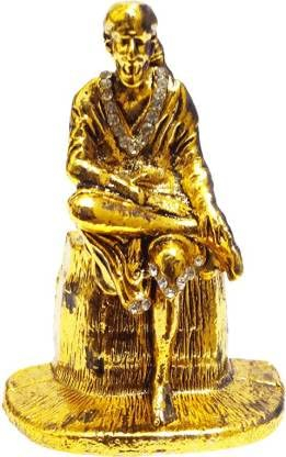 Deco Alankaram Presents Lord Sai Baba/Shirdi Shri Sai Nath Idol - Handwerk Dekorative Heimat & Tempel Dcor Gott Figur/Statue Geschenkartikel Dekorative Showstück #Frienemy-0841