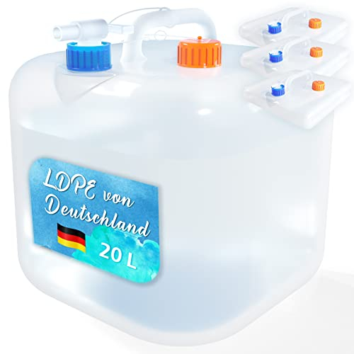 Reinalin Bidon à Eau Pliable 5/10/15/20 litres, Récipient Sac d'eau Sac à Eau pour L'urgence, Equipement d'urgence…
