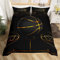Loussiesd Teens Basketball Bettwäsche Jungen Sport Bettbezug Basketball Arena Bettwäsche 200x200cm Teenager Golden Schwarzer Ball Spiele Bettwäsche Set Kinder Cool Moderne Dekor mit 2 Kissenbezug
