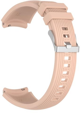 Armband Kompatibel mit Samsung Galaxy Watch 46mm, Galaxy Watch 3 45mm, Gear S3 Frontier/Classic, 22mm Weiche Silikon Ersatz Uhrenarmbänder für Huawei GT 2 46mm (Beige)