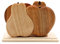 Dekohelden24 Holz Serviettenhalter/Serviettenspender Apfel - Birne in Natur, Maße ca. 12 x 4 x 8 cm.