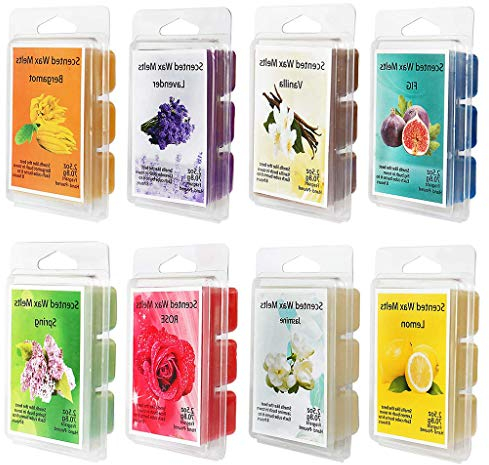 vsilay Wax Melts Lufterfrischer – Duftendes Luxus-Wachswürfel-Geschenkset – 8 Duftwürfel – riecht großartig – Jasmin Rose