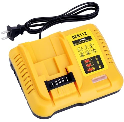 DCB112 Battery Charger Replacement for 12V 20V and 60V MAX Lithium-Ion Battery DCB201 DCB200 DCB612 DCB609-2 DCB609 DCB606 DCB606-2 DCB208 DCB206 DCB206-2 DCB204 DCB203 DCB126 DCB127