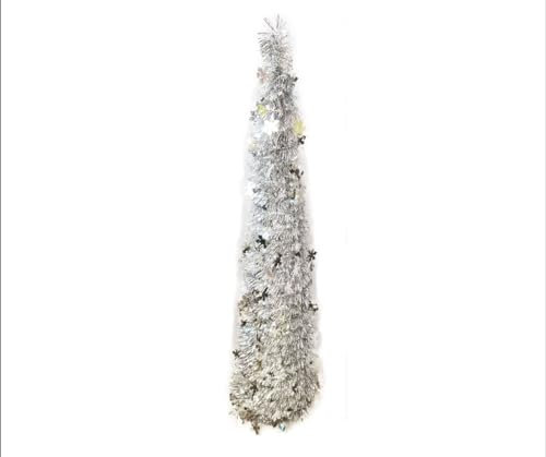 Bdit Accesorios - Árbol de Navidad artificial emergente con decoración plegable de 90 cm con soporte fácil de montar, color dorado