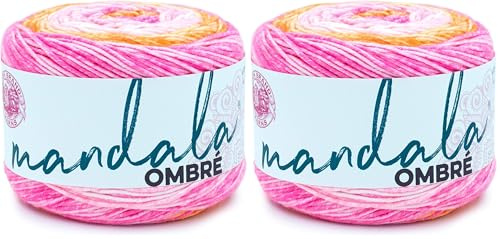 Lion Brand Yarn Mandala Ombre Yarn, Serene (Pack of 2)