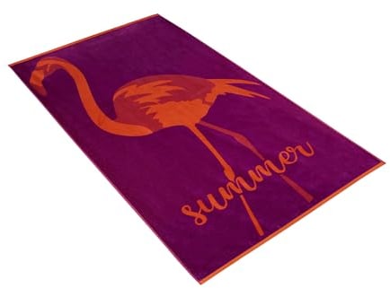 Vossen Strandtücher Flamingo Time Purple - 0001