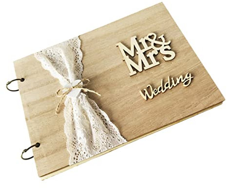 Amosfun 1stück Retro Gästebuch Für Hochzeiten Unterschriftenbuch Für Hochzeitsfeiern Romantisches Design Mit Für Persönliche Nachrichten