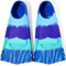 Azuunye Kinder Schwimmflossen,Kurze Flossen 100% Silikon Schwimmflossen für Training und Lap Schwimmen für Kinder Erwachsene Medium
