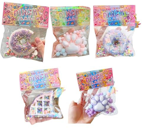 Taba Cat Squishy Quetschspielzeug, Katzenpfoten-Moch-Squishy-Spielzeug, Squishy-Spielzeug „Pinch Family“, Süße Weiche Katzenpfoten-Quetschspielzeuge (Set C)