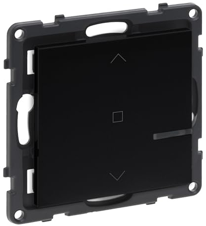 LEGRAND, SEANO with Netatmo Wandsender Rollladen, Ansteuerung von vernetzten Rollladenschaltern, Extraflache Installation, 3 V-Knopfzellen enthalten (8 Jahre Lebensdauer), Farbe: Schwarz, 765839