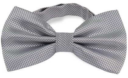 OcioDual Pajarita Gris, Pajaritas Hombre, Pajarita Hombre a Cuadros con Cierre de Gancho Clip Ajustable, 12cm x 6cm, Accesorios Ropa para Celebraciones, Fiestas, Trabajo, Bodas y Eventos